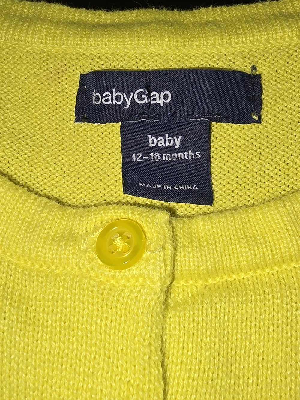 GAP Yellow Girls Cardigan